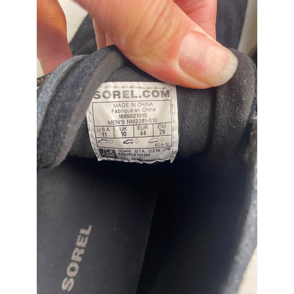 Mens Sorel Black Suede Chukka Boots Madson II Ankle Waterproof Size 11 Work - Picture 15 of 15